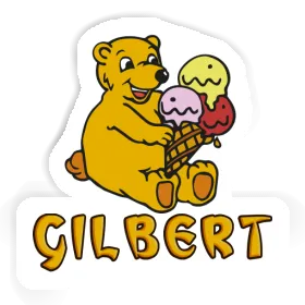 Aufkleber Eiscreme-Bär Gilbert Image