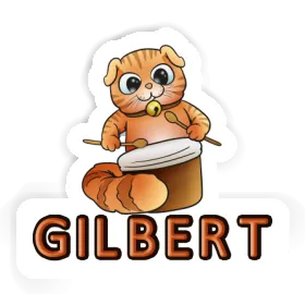 Chat-tambour Autocollant Gilbert Image