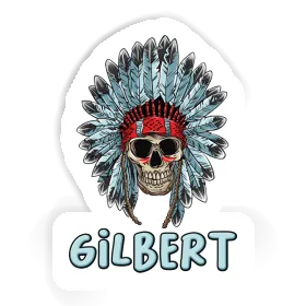 Gilbert Autocollant Tête de mort indien Image