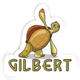 Gilbert Autocollant Tortue yoga Image