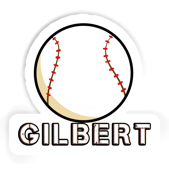 Autocollant Gilbert Baseball Notebook Image