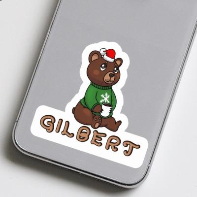 Christmas Bear Sticker Gilbert Gift package Image