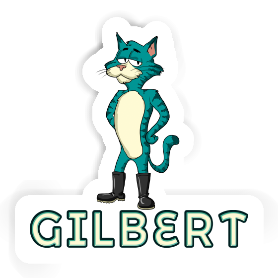 Gilbert Sticker Standing Cat Laptop Image