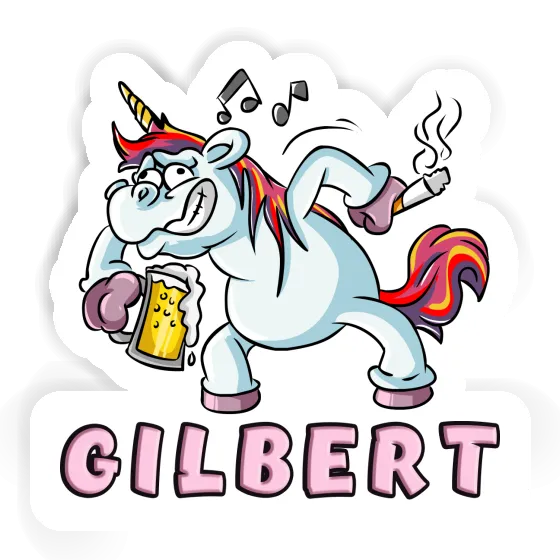 Gilbert Aufkleber Einhorn Laptop Image