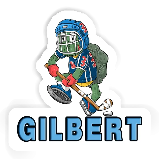Gilbert Autocollant Joueur de hockey sur glace Laptop Image