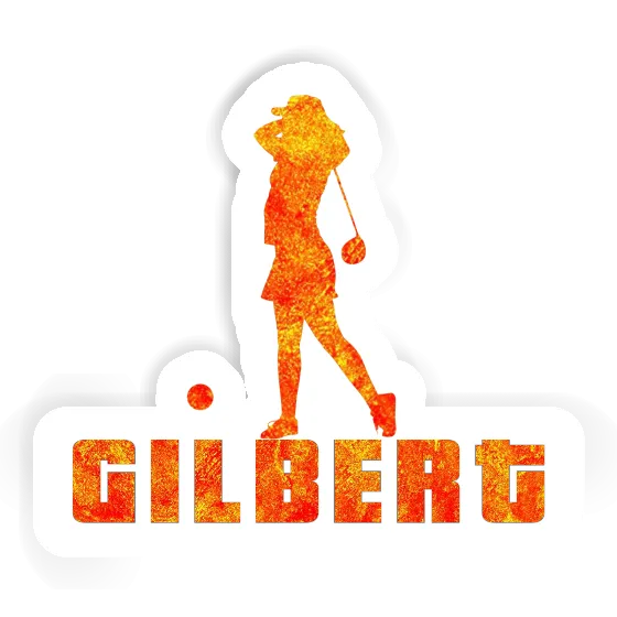 Gilbert Sticker Golferin Image
