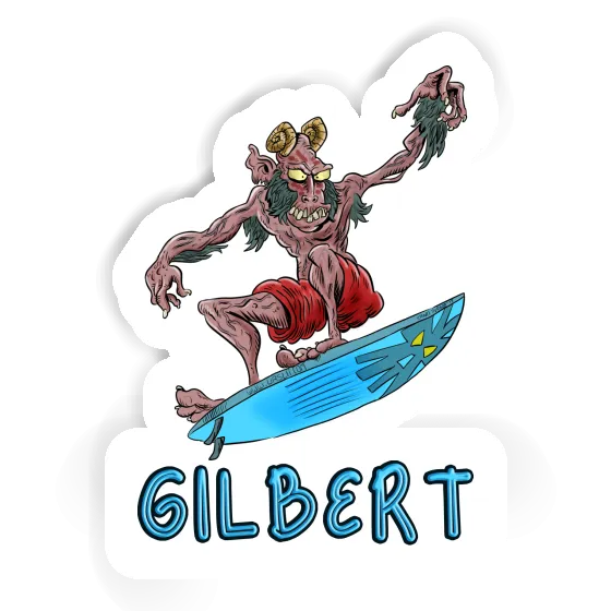 Surfeur Autocollant Gilbert Laptop Image
