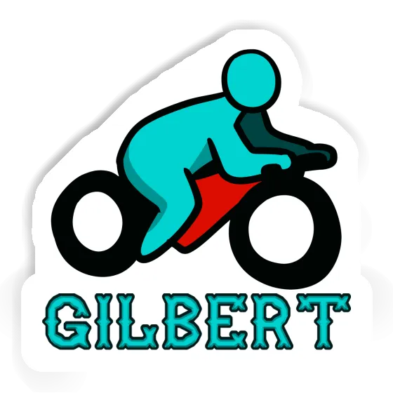 Aufkleber Gilbert Motorradfahrer Gift package Image