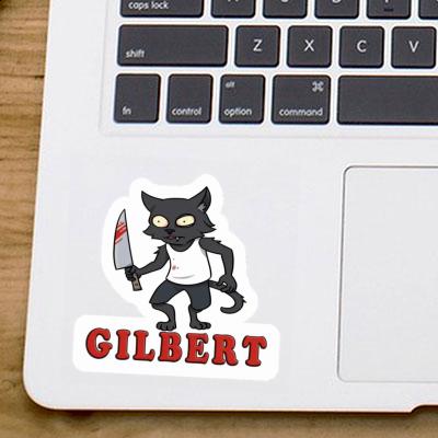 Aufkleber Gilbert Psycho-Katze Laptop Aufkleber Gilbert Psycho-Katze Laptop Image