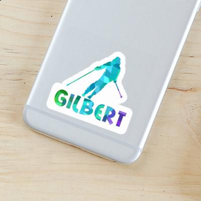 Skier Sticker Gilbert Laptop Image