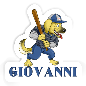 Sticker Baseball Dog Giovanni Image