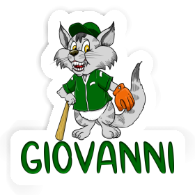 Giovanni Sticker Baseball Cat Image