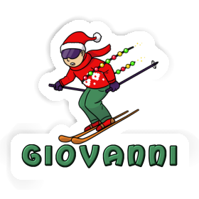 Sticker Giovanni Christmas Skier Image