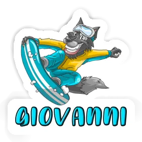 Snowboarder Sticker Giovanni Image