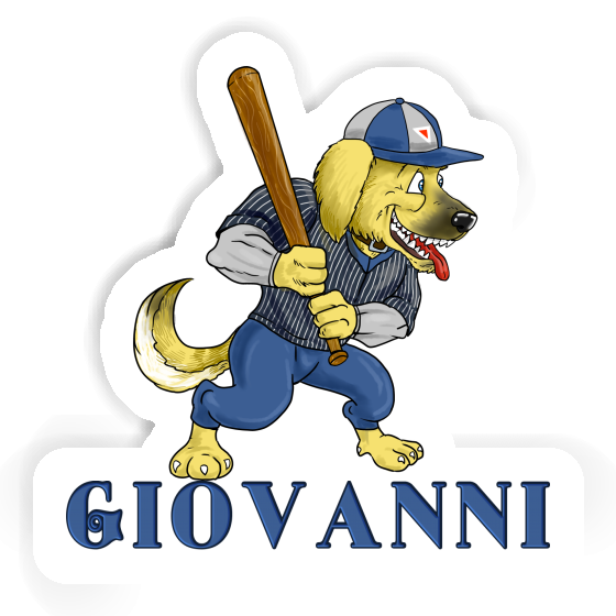 Sticker Baseball Dog Giovanni Notebook Sticker Baseball Dog Giovanni Gift package Image