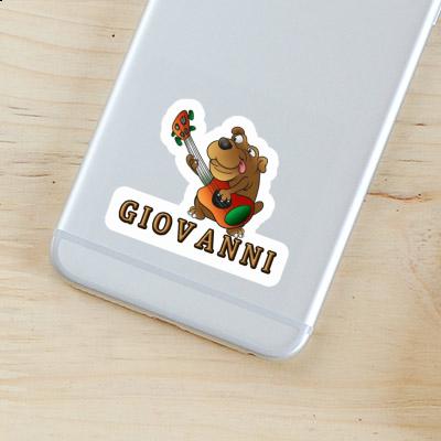 Giovanni Sticker Guitar Dog Image