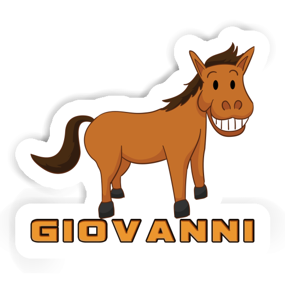 Sticker Giovanni Grinning Horse Laptop Image