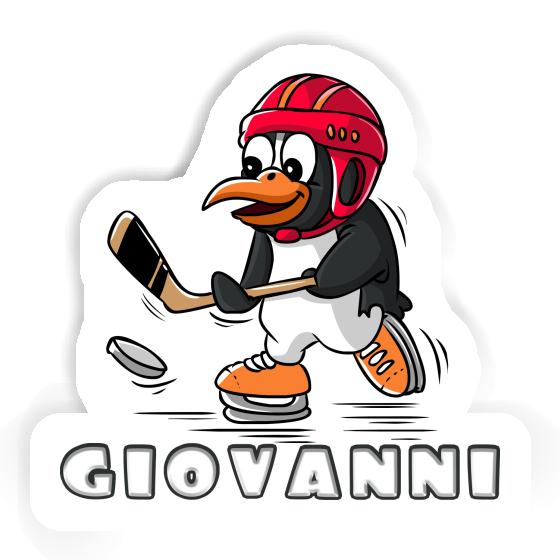 Ice Hockey Penguin Sticker Giovanni Notebook Image