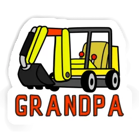 Grandpa Sticker Mini-Excavator Image