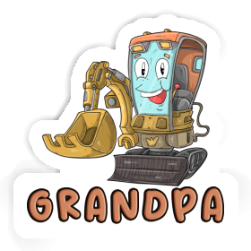 Sticker Grandpa Little Excavator Image