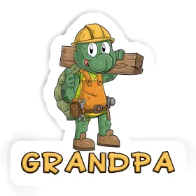 Sticker Grandpa Construction worker Image