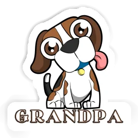 Beagle Autocollant Grandpa Image