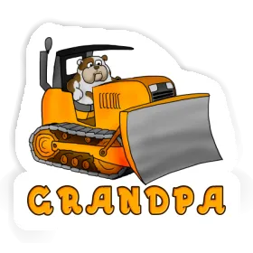 Sticker Bulldozer Grandpa Image