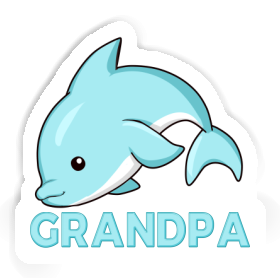 Sticker Grandpa Dolphin Image