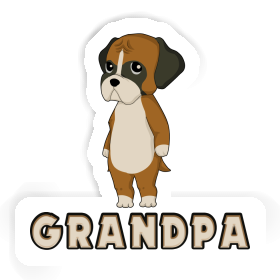 Autocollant Boxer Grandpa Image