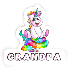 Sticker Baby Unicorn Grandpa Image