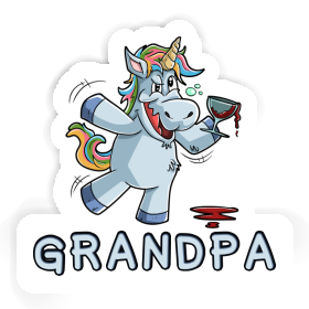 Sticker Grandpa Unicorn Image