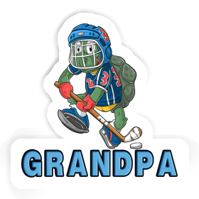 Sticker Grandpa Hockey Player Image