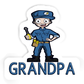 Grandpa Sticker Electrician Image