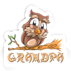 Sticker Grandpa Owl Image