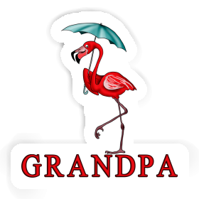 Sticker Grandpa Flamingo Image