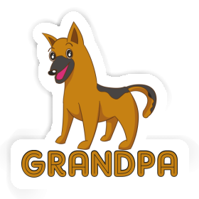 Autocollant Chien de berger Grandpa Image