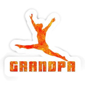 Sticker Grandpa Gymnast Image