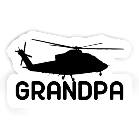 Sticker Grandpa Helicopter Image