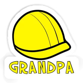 Construction Helmet Sticker Grandpa Image