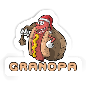 Sticker Hot Dog Grandpa Image