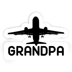 Grandpa Sticker Jumbo-Jet Image