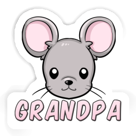 Sticker Grandpa Mouse Image