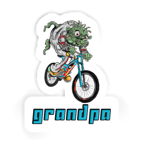 Sticker Grandpa Downhill Biker Image