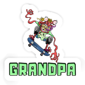 Grandpa Sticker Skateboarder Image