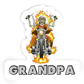 Grandpa Sticker Motorbike Rider Image