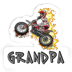 Sticker Grandpa Dirt Biker Image