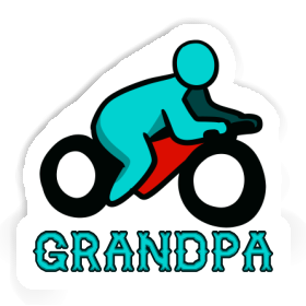 Sticker Grandpa Motorbike Driver Image