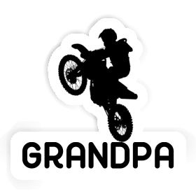 Motocross Jumper Sticker Grandpa Image