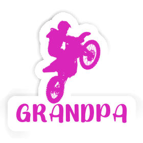 Grandpa Sticker Motocross Rider Image