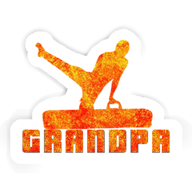 Grandpa Sticker Gymnast Image